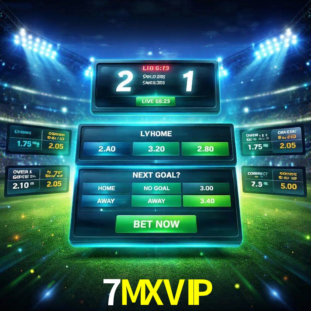 Vista de apuestas en vivo 7MXVIP durante un partido en curso